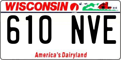 WI license plate 610NVE