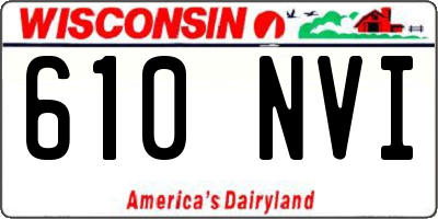 WI license plate 610NVI