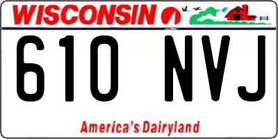 WI license plate 610NVJ