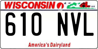 WI license plate 610NVL