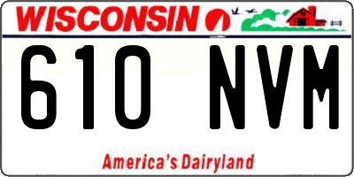 WI license plate 610NVM