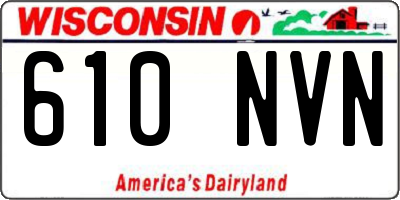 WI license plate 610NVN