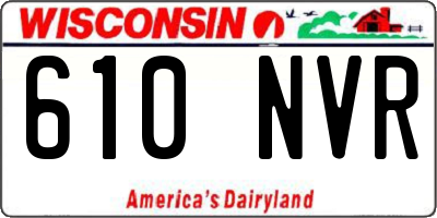 WI license plate 610NVR