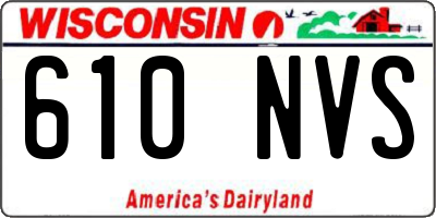 WI license plate 610NVS
