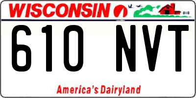 WI license plate 610NVT