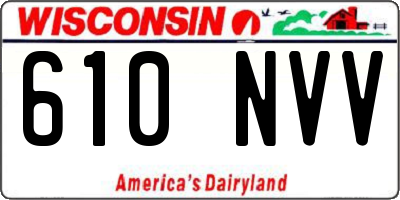 WI license plate 610NVV