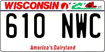 WI license plate 610NWC