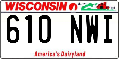 WI license plate 610NWI