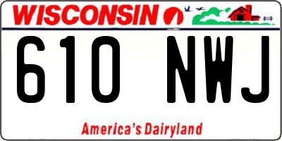 WI license plate 610NWJ
