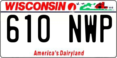 WI license plate 610NWP