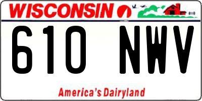 WI license plate 610NWV