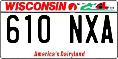 WI license plate 610NXA