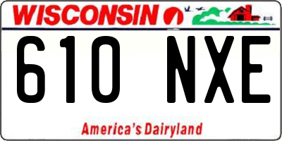 WI license plate 610NXE