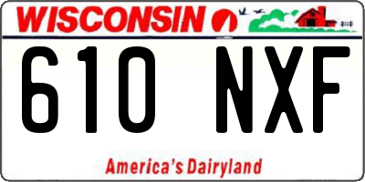 WI license plate 610NXF