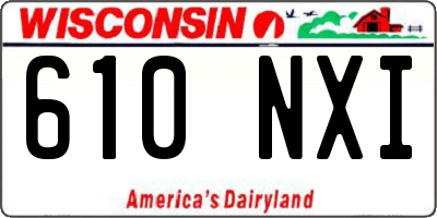 WI license plate 610NXI