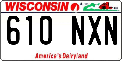 WI license plate 610NXN