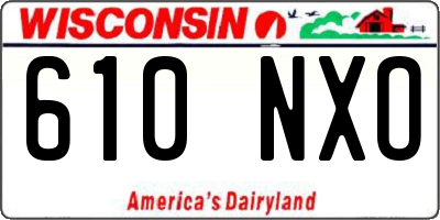WI license plate 610NXO