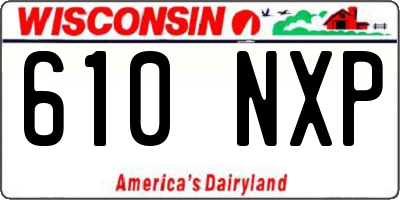 WI license plate 610NXP