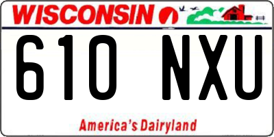 WI license plate 610NXU