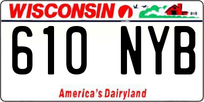 WI license plate 610NYB