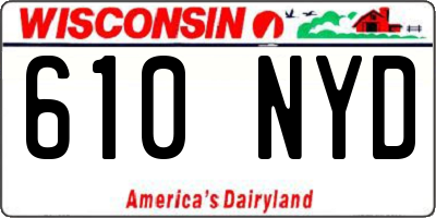 WI license plate 610NYD