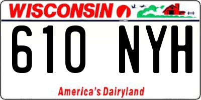 WI license plate 610NYH