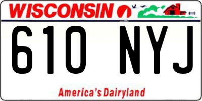 WI license plate 610NYJ