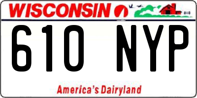 WI license plate 610NYP