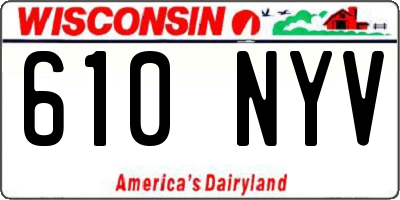 WI license plate 610NYV