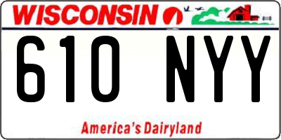 WI license plate 610NYY