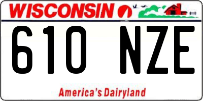 WI license plate 610NZE