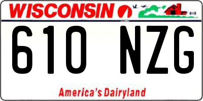 WI license plate 610NZG