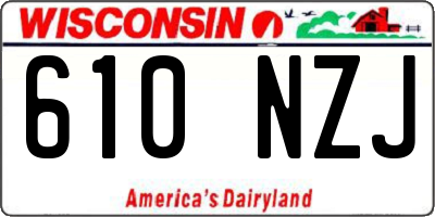 WI license plate 610NZJ