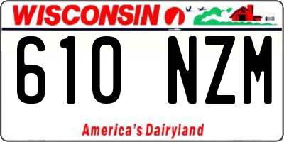 WI license plate 610NZM