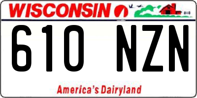 WI license plate 610NZN