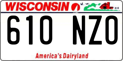 WI license plate 610NZO