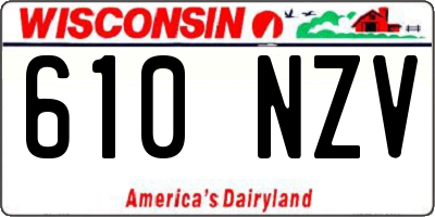 WI license plate 610NZV