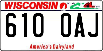 WI license plate 610OAJ