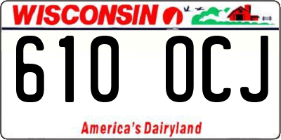 WI license plate 610OCJ