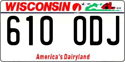 WI license plate 610ODJ