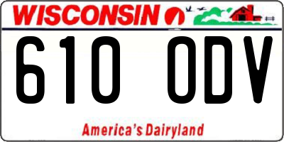 WI license plate 610ODV