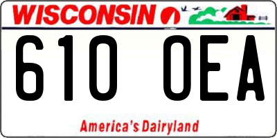 WI license plate 610OEA
