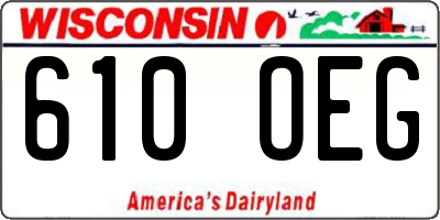 WI license plate 610OEG