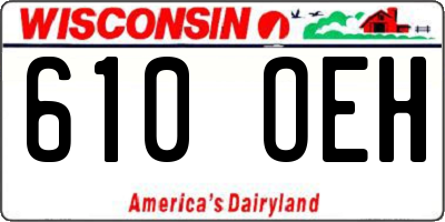 WI license plate 610OEH