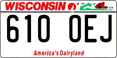 WI license plate 610OEJ