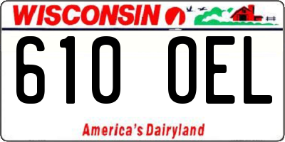 WI license plate 610OEL