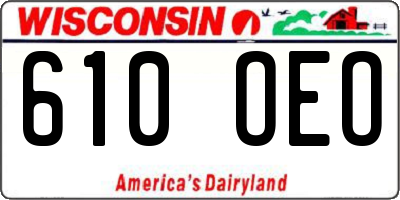 WI license plate 610OEO