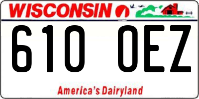 WI license plate 610OEZ