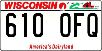 WI license plate 610OFQ