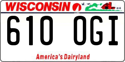 WI license plate 610OGI